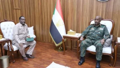 The President of the Transitional Sovereignty Council and Commander-in-Chief of the Armed Forces meets the Acting Governor of Sennar