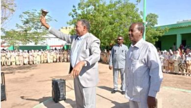 The northern governor rings the Umm al-Mu'minin school bell, signaling the start of the 2023-2024 school year.