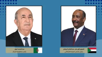 The President of the Sovereignty Council and Commander-in-Chief of the Armed Forces congratulates the Algerian President on the occasion of the anniversary of his country's independence