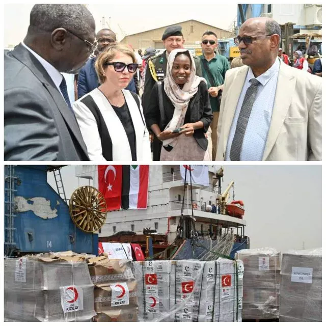 Port Sudan Port Receives Turkish Humanitarian Ship