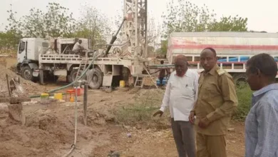 Shendi Locality Executive Director inspects the works of the new Square 16 water station and commends the exceptional performance of water management in the locality.