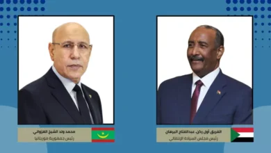 The President of the Sovereignty Council and Commander-in-Chief of the Armed Forces congratulates the President of Mauritania on his re-election