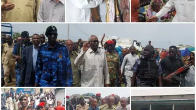 White Nile Governor Inspects War Arrivals from Sinnar State