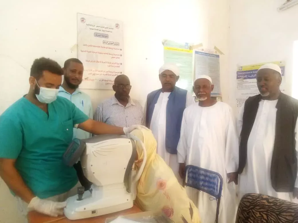 Daily eye treatment at Al-Halaqa Health Center targeting (1,000) patients