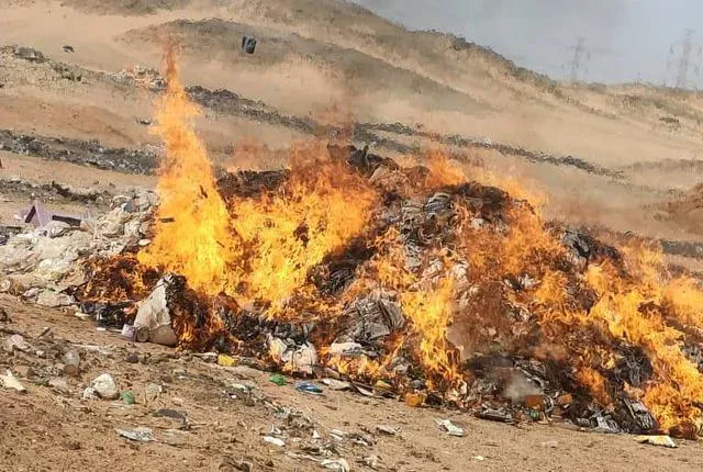 Destruction of expired food in the Wadi Halfa area