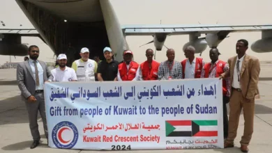 First Kuwaiti aid plane arrives for people affected by torrents and floods in Nile and Northern states