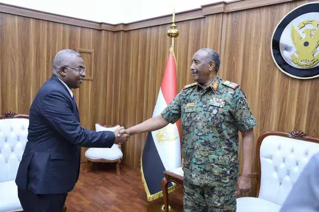 On the occasion of his farewell - the President of the Sovereignty Council meets the Sudanese ambassador to Angola