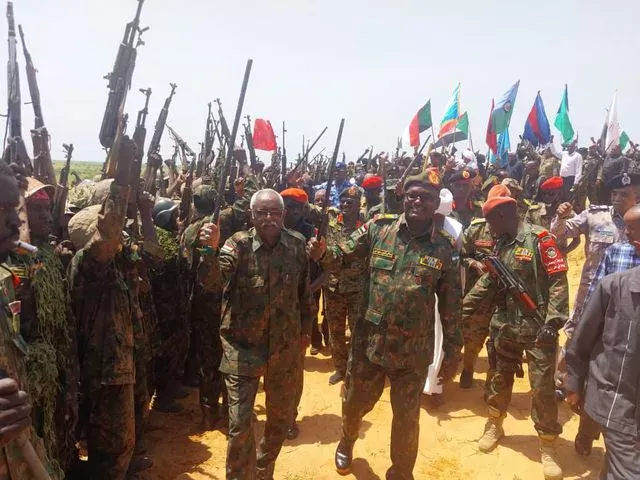 The 18th Infantry Division on the White Nile celebrates the graduation of the fifty-first batch of new recruits and the implementation of the 375th Battalion's training project, Anger of the Crocodiles