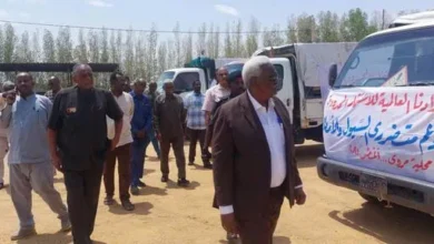 The Governor of the Nile, in his farewell speech to the Zadna Company convoy heading towards the northern town of Merowe, appreciated the company's initiatives and contributions.