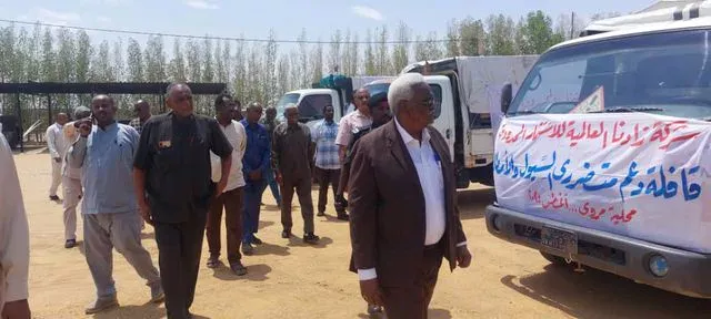 The Governor of the Nile, in his farewell speech to the Zadna Company convoy heading towards the northern town of Merowe, appreciated the company's initiatives and contributions.