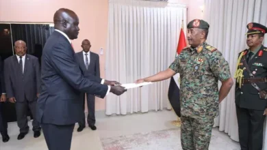 The President of the Sovereignty Council receives the credentials of the Ambassador of South Sudan