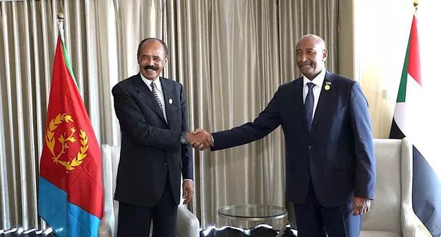 President of the Sovereignty Council and Commander-in-Chief of the Armed Forces meets Eritrean President