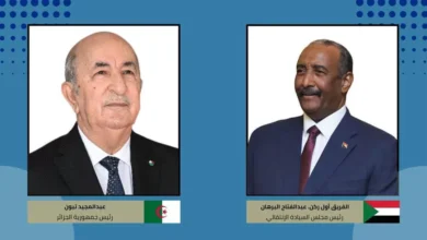 President of the Sovereignty Council speaks by telephone with the Algerian President