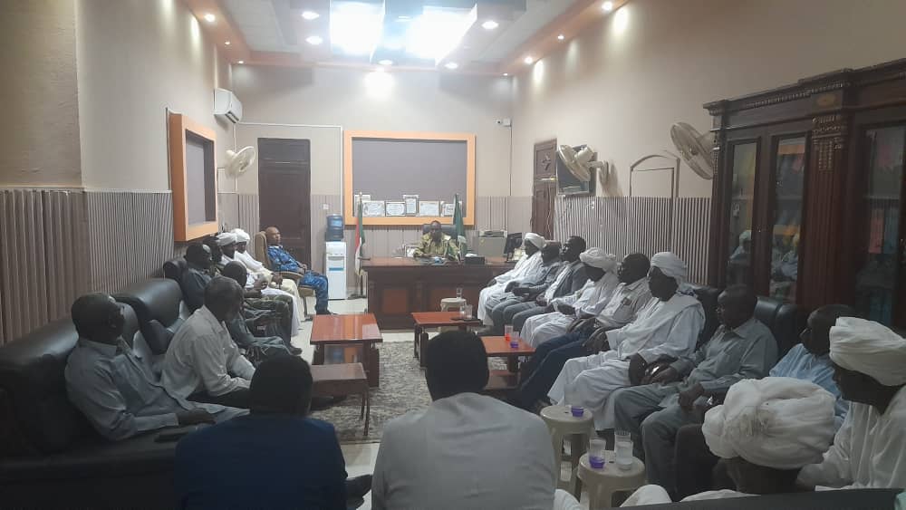 The Executive Director of Shendi Locality receives the delegation of the Popular Support and Resistance Authority in the Darfur Region and commends the determination of the region's population in the face of rebel militias.