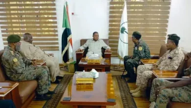 The Governor of the North meets a delegation from the Dongola Military Hospital