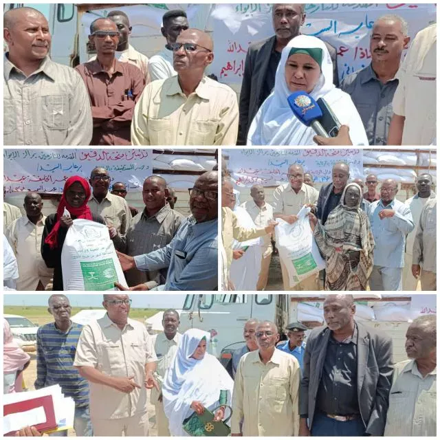 White Nile Humanitarian Aid Commission launches distribution of 40,000 bags of flour to war-displaced people