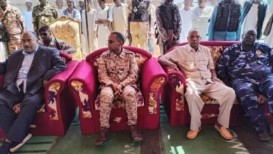 Acting Governor of Kassala and Gedaref inspects the wounded from the Battle of Karama at the New Halfa military hospital