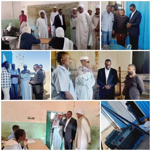 An inspection tour of the Executive Director in the localities of Dalgo and Dongola, including examinations, agricultural projects and strengthening of security and stability