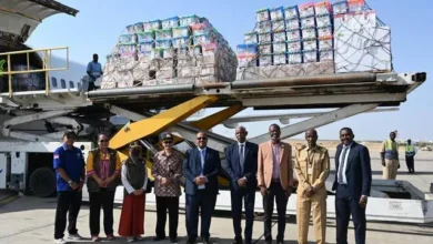 Arrival of the fourth Indus humanitarian and medical aid plane as part of the airlift