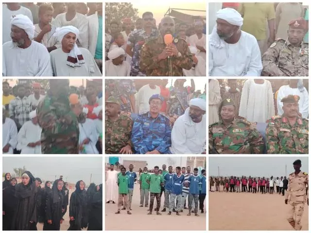 Graduation ceremony for Mustanfari and Mustanfari from the battle of Karama 3 in the Goshabi zone of the locality of Al-Dabba in the presence of official and popular leaders