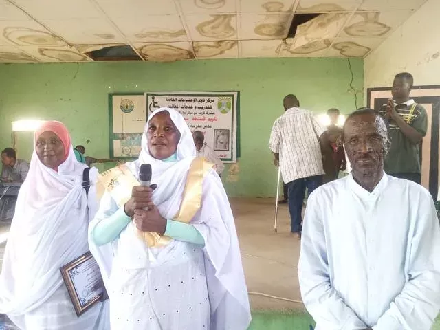 In recognition of her support for people with disabilities, principal of Kassala Girls' Secondary School honored