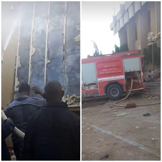 Khartoum State Civil Defense Forces have successfully extinguished a fire that broke out at the National Council after it was targeted by Rapid Support Militia.