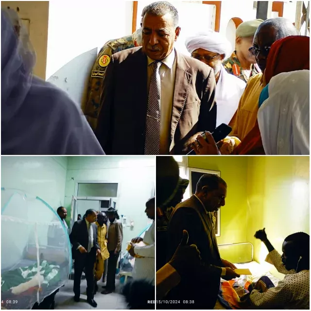 Northern Governor inspects wounded joint forces at Dongola military hospital