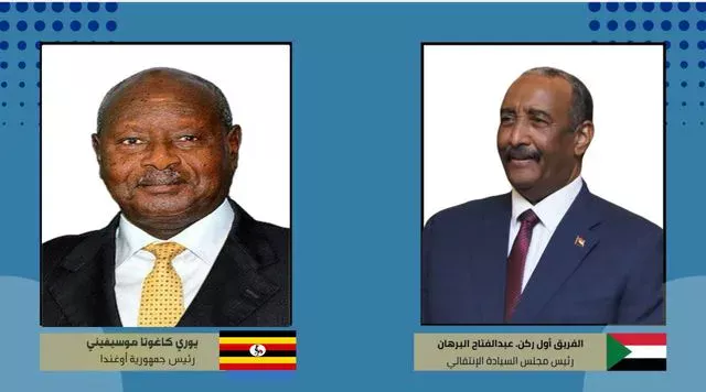 The President of the Sovereignty Council congratulates the President of Uganda on the occasion of the anniversary of the independence of his country