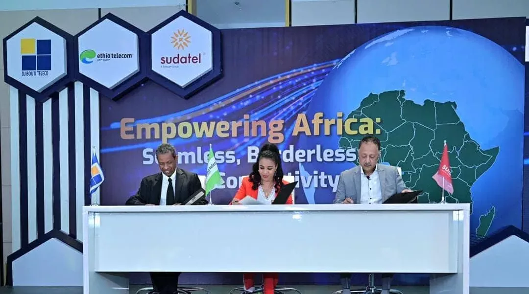 A tripartite agreement between Sudatel, Ethiopia and Djibouti to connect the Horn of Africa to the world with a fiber optic line