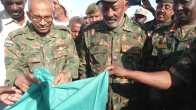 Laying the foundation stone of the first free royal house for popular resistance in Sudan in Shindi