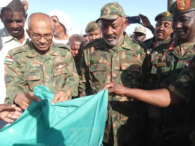 Laying the foundation stone of the first free royal house for popular resistance in Sudan in Shindi