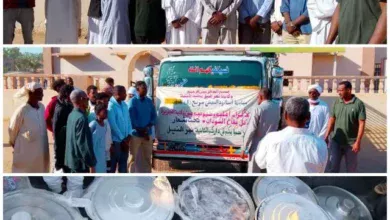 Led by Hope Makers and Al-Malhouf Relief of the Sons of Wad Al-Habashi, the support and assistance convoy arrives in Shindi