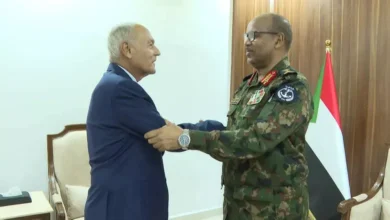 Member of the Sovereignty Council, assistant to the Commander-in-Chief, Lieutenant General Ibrahim Jaber informs the Secretary General of the League of the circumstances of the rebellion of the Al-Dagalo militia against the state.