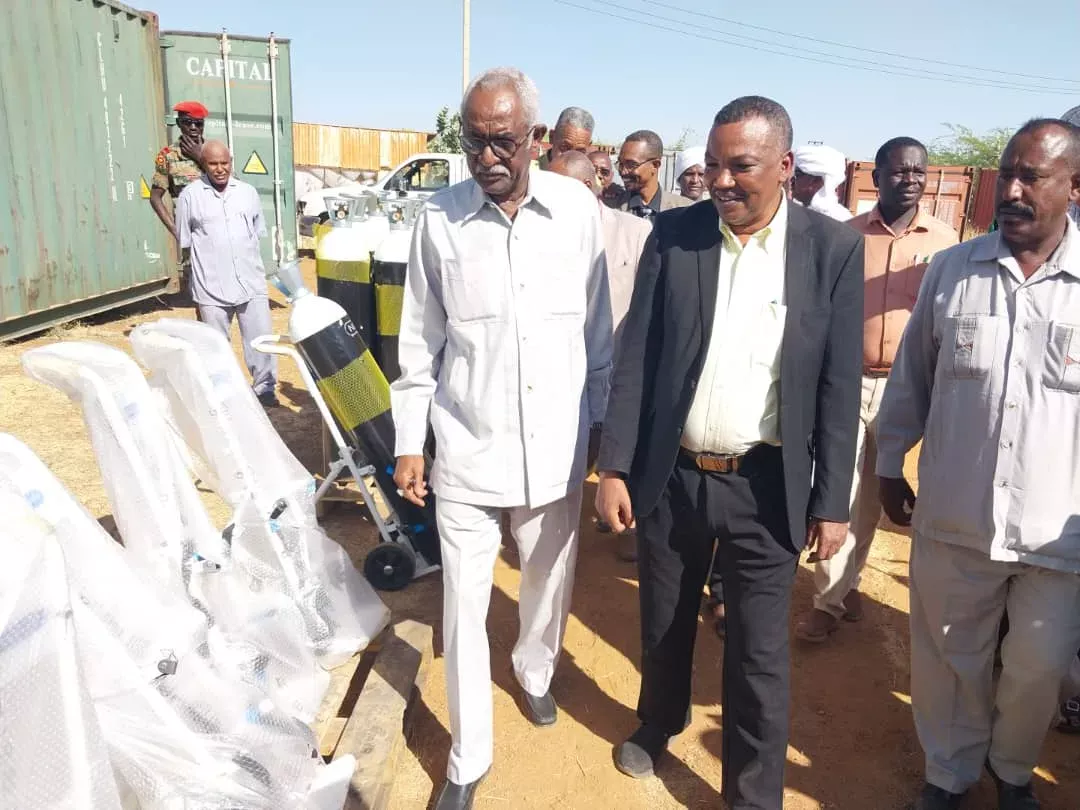 White Nile Governor inaugurates project to supply oxygen and medicines and cold chain for medicines and serums to medical supply stores in the state.