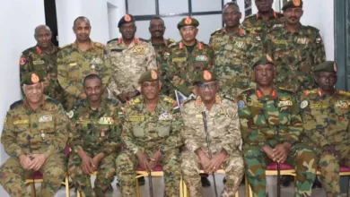 A member of sovereignty, deputy chief, lieutenant -general Yasser, Al -atta, meets the chief of staff