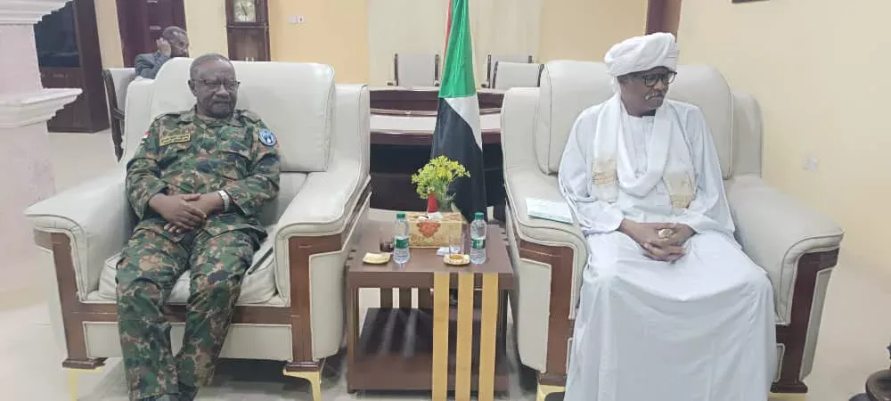Acting Governor of Gedaref receives delegation of the Supreme Committee of Vigilance and Popular Resistance and appreciates its support for the armed forces