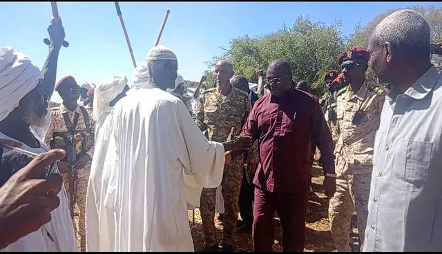 Member of the sovereign council and Minister of Federal Irrigation inspects the sources of irrigation water in the locality of Suki - Wali Sennar heads the visit to the delegation and assisted by the Governor of Central Darfur