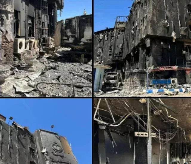 Modern photos highlight the extent of destruction at Al-Baraha hospital in Shambat