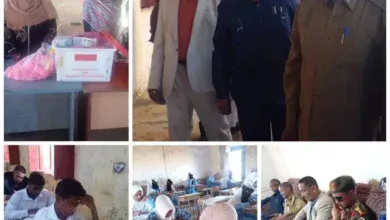 Nile State Deputy Governor and a number of leaders inspect a number of secondary school certificate examination centers in Abu Hamad locality.