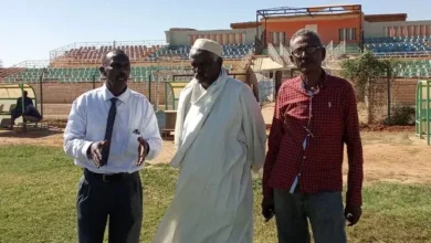 Repair operations continue at Shendi Stadium in preparation for the match between Al-Musayab Shendi and Al-Watan Atbara in the Premier qualifying competitions.