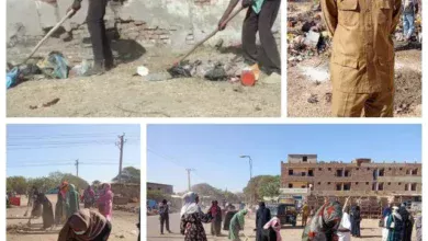 The locality of Sinja is implementing an environmental sanitation campaign on the popular market in cooperation with the rural development organization of Zarqa in the state of Sinnar.