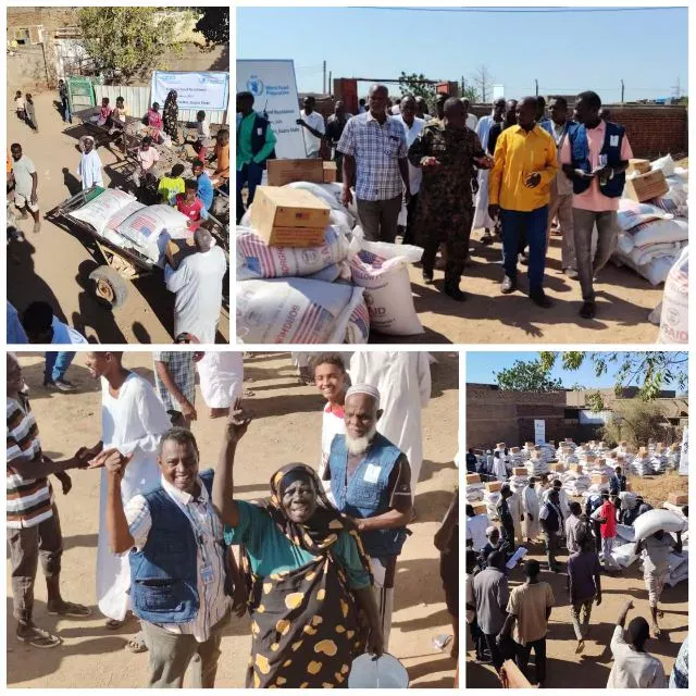 With a total of 350 metric tonnes for around 28,000 families: an organization will continue to continue the distribution of food aid in the main civil town provided by the World Food Program