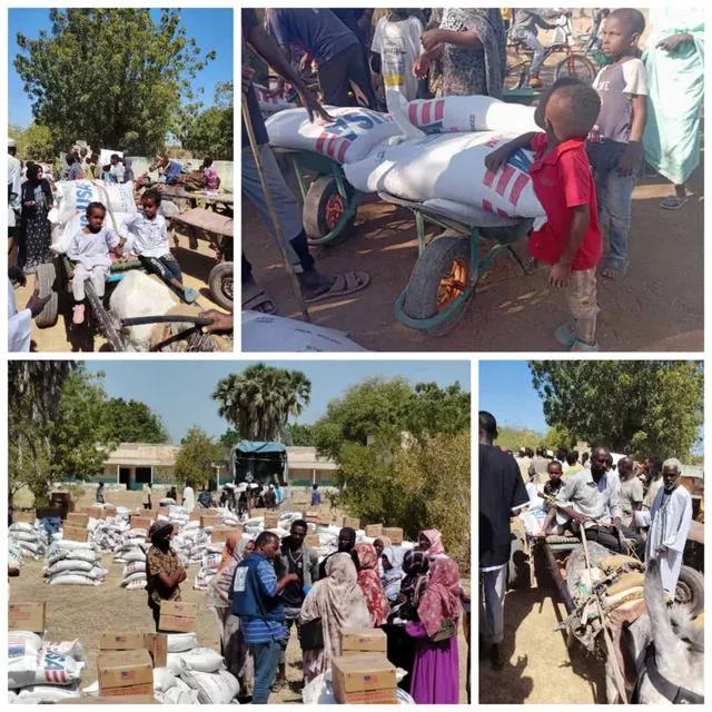 With a total of 312,477 metric tonnes for 25,878 citizens, the distribution of food aid to civilian citizens continued by an organization in addition to the global food program