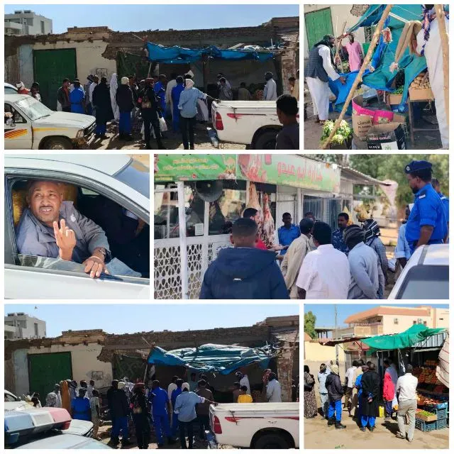 A campaign to remove distortions and kiosks on the Dongola market: Dongola's administrative unit underlines the importance of improving urban appearance