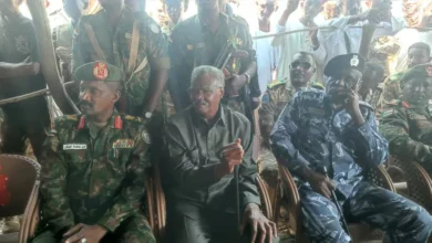 The sons of Al -Qadourab walks me with a convoy to support the forces of the Sudan shield in the locality of Al-Batana, in the presence of the governor of Al-Qadarif