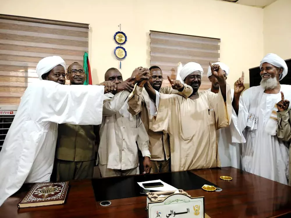 Signature of the AL -Adiya stop document between the two tribes (Hamar and Bani Fadl) in the presence of the government of Kordofan Western