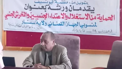 The Child Protection Council of the State of Sennar holds a child protection workshop for state employees and the judiciary of the State and that the judiciary confirms that there is no complacency in the violations of children