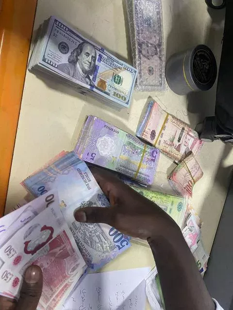 Two passengers were arrested in possession