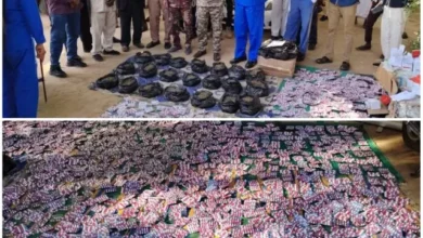 Nile white drugs seize more than twenty-seven thousand Nirfax fans and a quantity of gauze medication