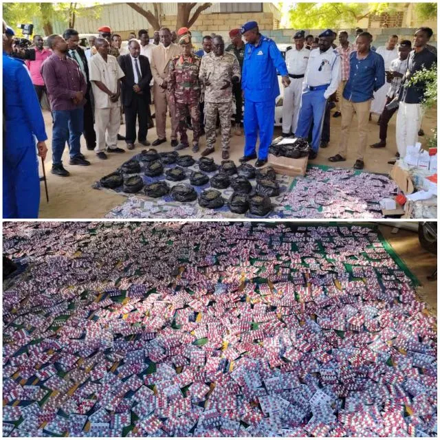 Nile white drugs seize more than twenty-seven thousand Nirfax fans and a quantity of gauze medication